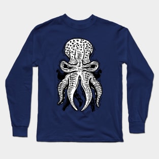 Octopus Linocut Long Sleeve T-Shirt